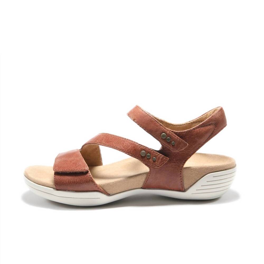 NEW HALSA FOOTWEAR women's denia sandals in cognac